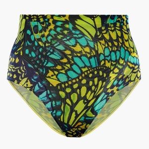 NEW Yitty Mesh Me Smoothing High Waist Brief in Bright Ass Blue Buttafly XL